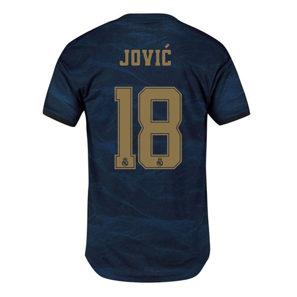 Camiseta Real Madrid NO.18 Jovic Segunda equipo 2019-20 Azul